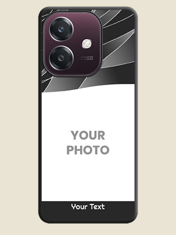 Custom Mixed Wave Lines on Photo On Space Black Custom Soft Matte Mobile Back Cover - Oppo A3 5G - alternate view