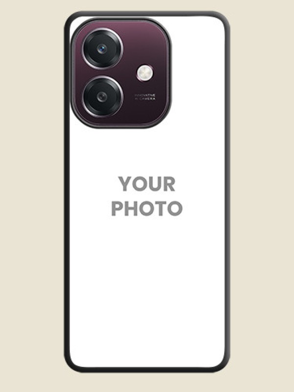 Custom Full Single Pic Upload On Space Black Custom Soft Matte Mobile Back Cover - Oppo A3 5G - alternate view