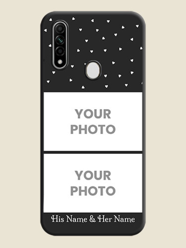 Custom Miniature Love Symbols with Name on Space Black Custom Soft Matte Back Cover - Oppo A31 - alternate view