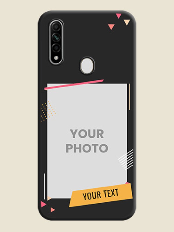 Custom Photo Frame with Triangle Small Dots - Photo on Space Black Soft Matte Back Cover - Oppo A31 - alternate view