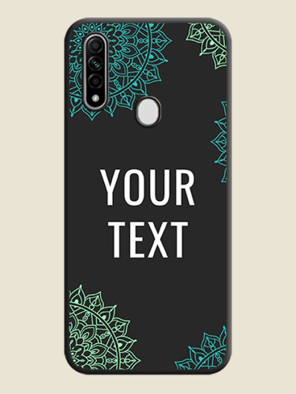 Custom Your Name with Floral Design on Space Black Custom Soft Matte Back Cover - Oppo A31 - alternate view