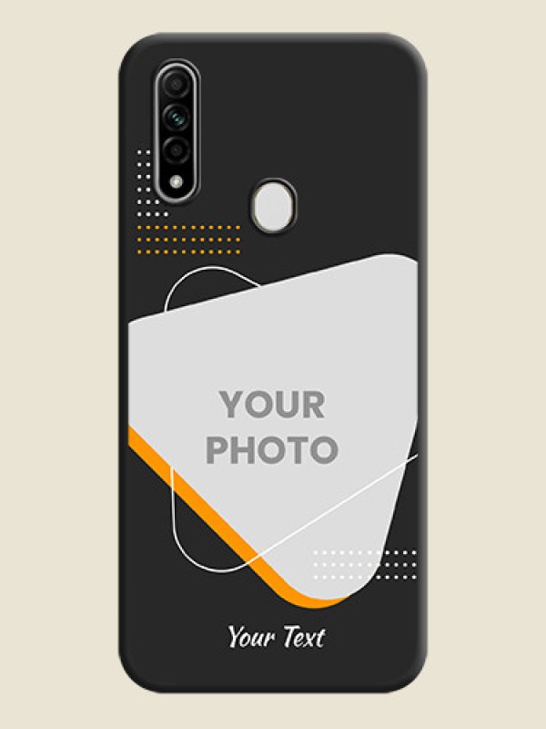 Custom Yellow Triangle - Photo on Space Black Soft Matte Phone Cover - Oppo A31 - alternate view