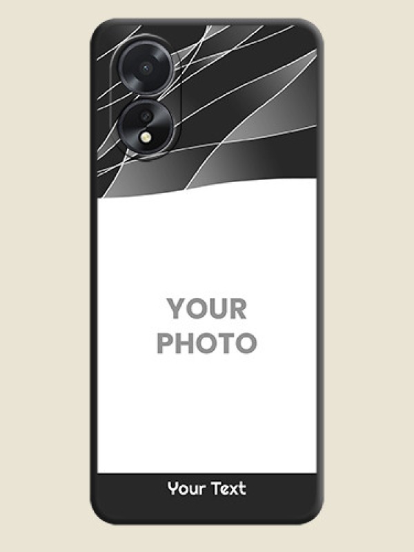Custom Mixed Wave Lines - Photo on Space Black Soft Matte Mobile Cover - Oppo A38 - alternate view