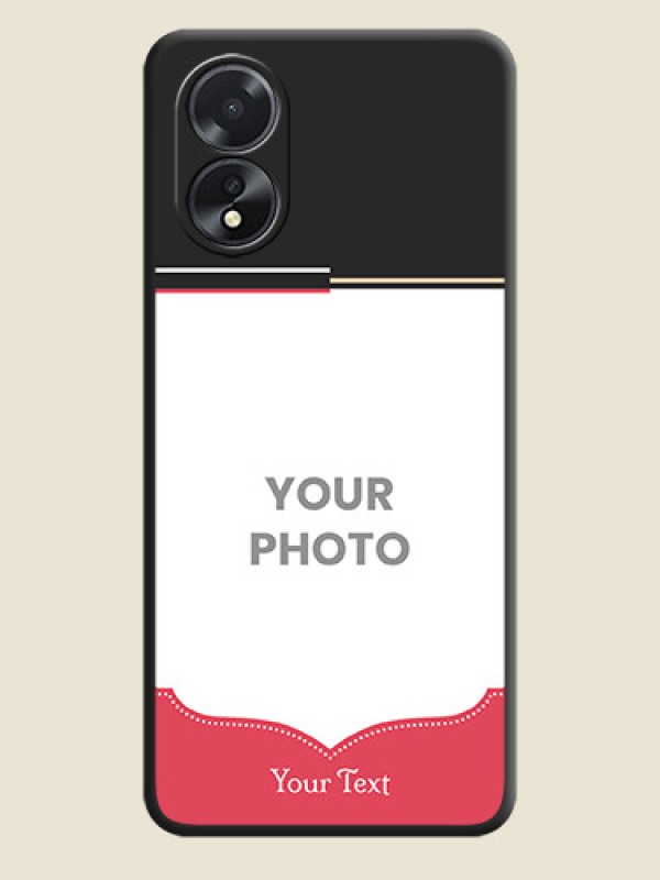 Custom Classic Plain Design with Name - Photo on Space Black Soft Matte Phone Cover - Oppo A38 - alternate view