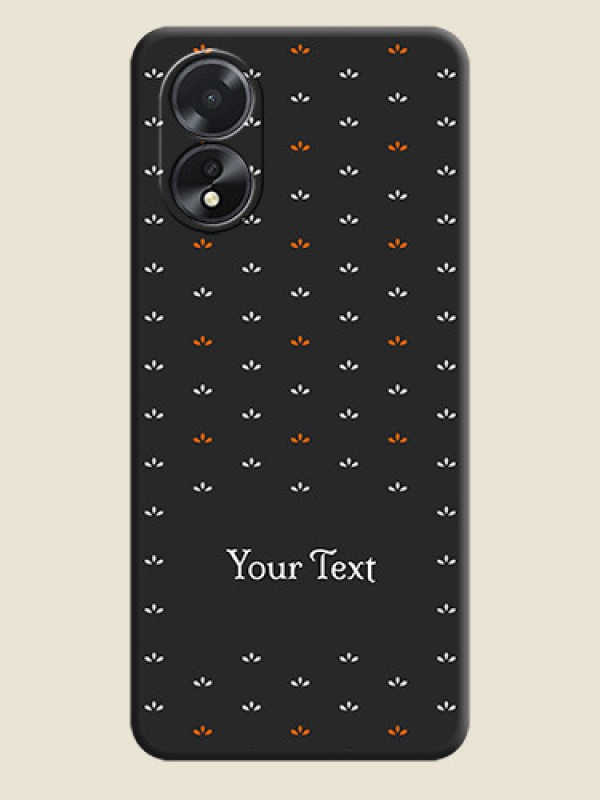 Custom Simple Pattern With Custom Text On Space Black Personalized Soft Matte Phone Covers - Oppo A38 - alternate view