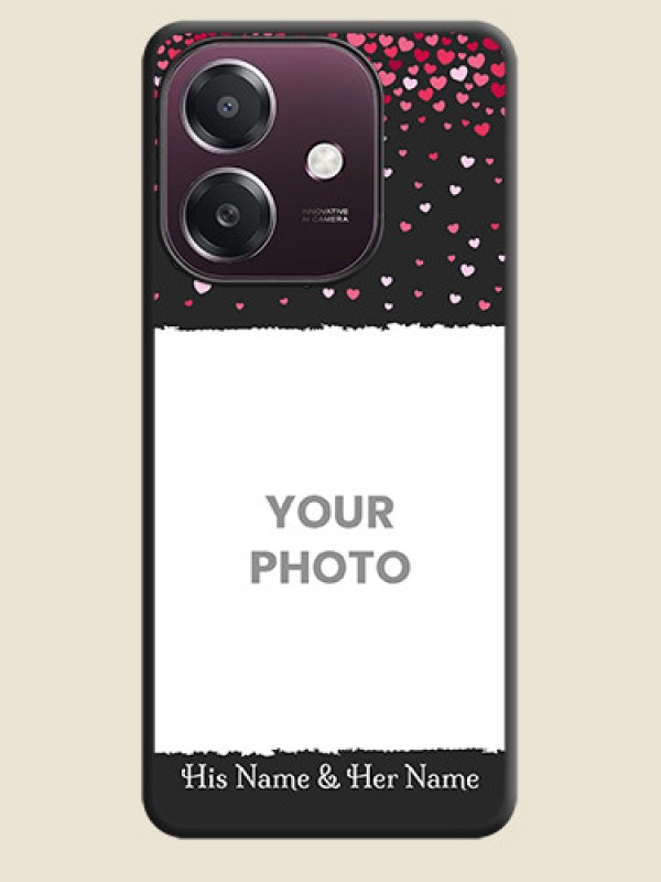 Custom Fall in Love with Your Partner on Photo On Space Black Custom Soft Matte Mobile Back Cover - Oppo A3X 4G - alternate view