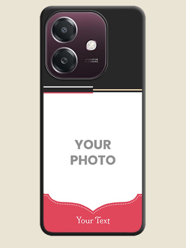 Custom Classic Plain Design with Name On Space Black Custom Soft Matte Mobile Back Cover - Oppo A3X 4G - alternate view