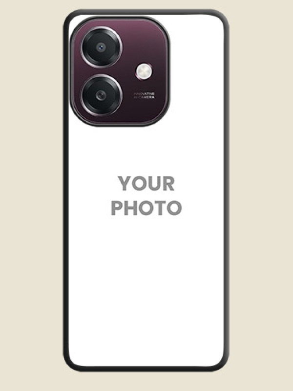 Custom Full Single Pic Upload On Space Black Custom Soft Matte Mobile Back Cover - Oppo A3X 4G - alternate view