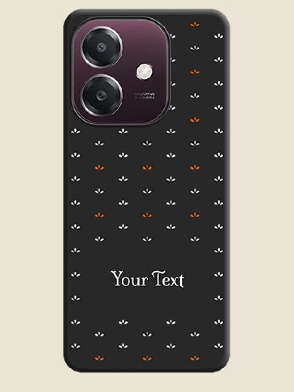 Custom Simple Pattern With Custom Text On Space Black Custom Soft Matte Mobile Back Cover - Oppo A3X 4G - alternate view