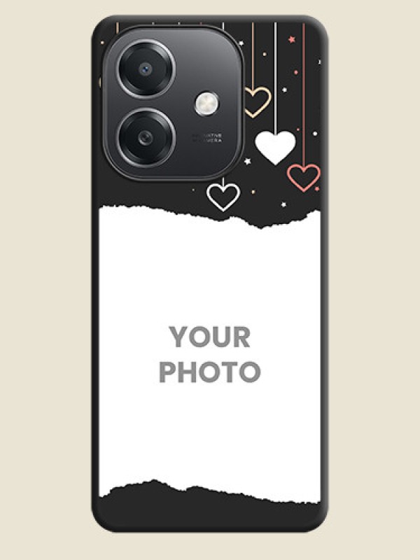 Custom Love Hangings with Splash Wave Picture On Space Black Custom Soft Matte Mobile Back Cover - Oppo A3X 5G - alternate view