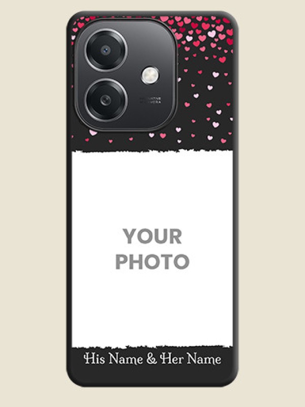 Custom Fall in Love with Your Partner on Photo On Space Black Custom Soft Matte Mobile Back Cover - Oppo A3X 5G - alternate view