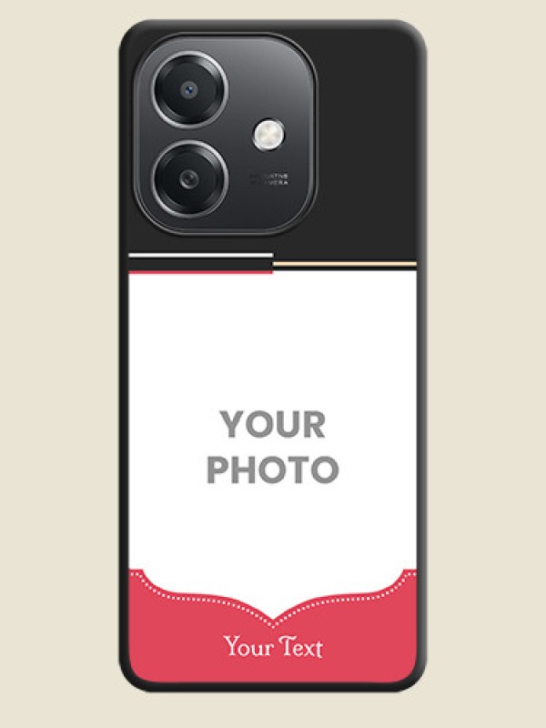 Custom Classic Plain Design with Name On Space Black Custom Soft Matte Mobile Back Cover - Oppo A3X 5G - alternate view