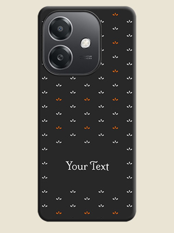 Custom Simple Pattern With Custom Text On Space Black Custom Soft Matte Mobile Back Cover - Oppo A3X 5G - alternate view