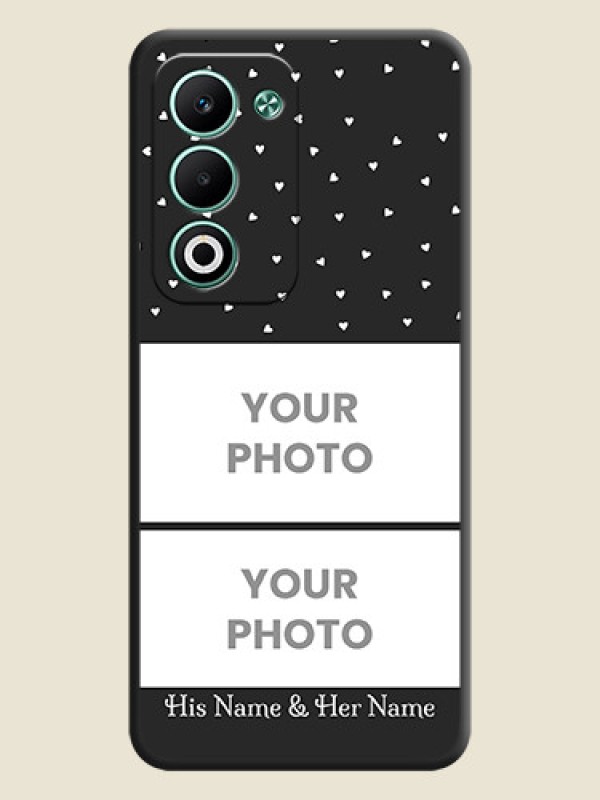 Custom Miniature Love Symbols with Name On Space Black Custom Soft Matte Mobile Back Cover - Oppo A5 5G - alternate view