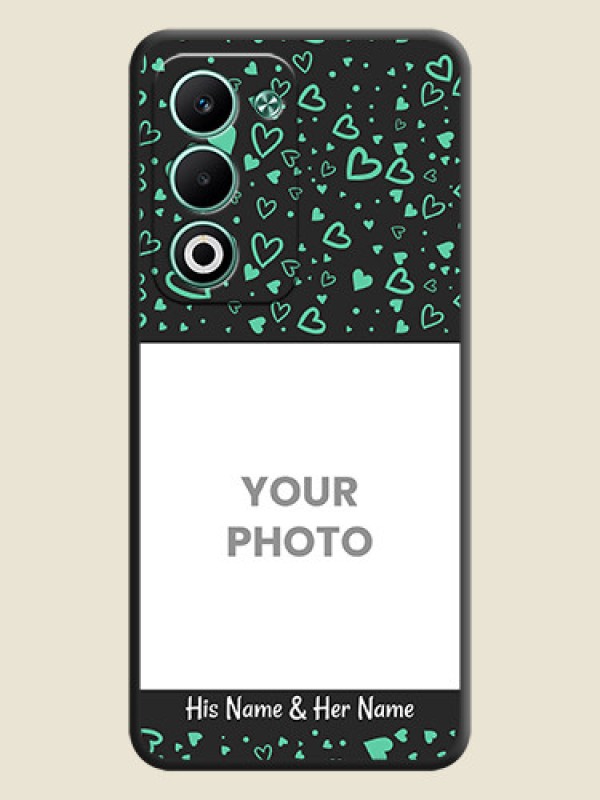Custom Sea Green Indefinite Love Pattern on Photo On Space Black Custom Soft Matte Mobile Back Cover - Oppo A5 5G - alternate view