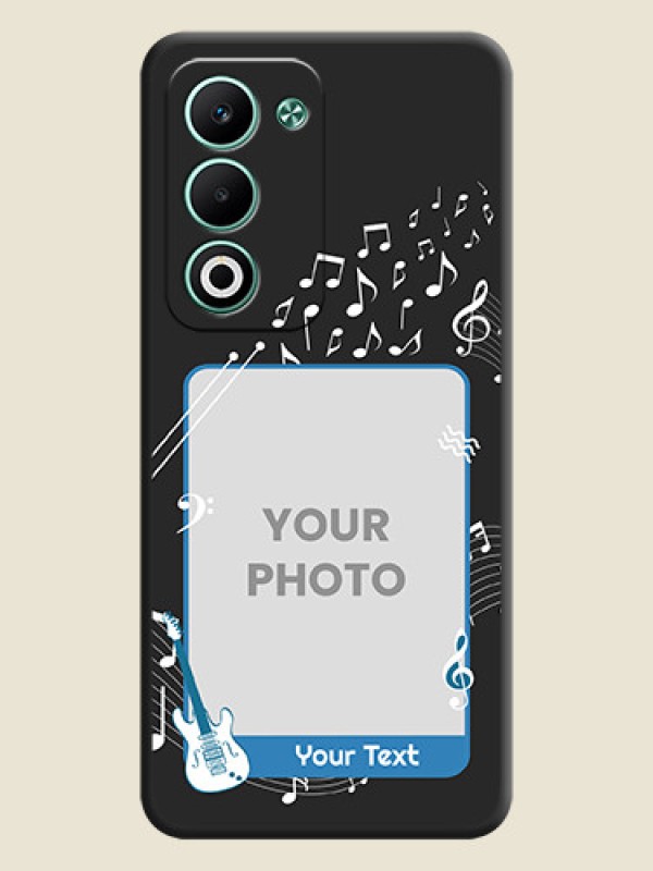 Custom Musical Theme Design with Text on Photo On Space Black Custom Soft Matte Mobile Back Cover - Oppo A5 5G - alternate view