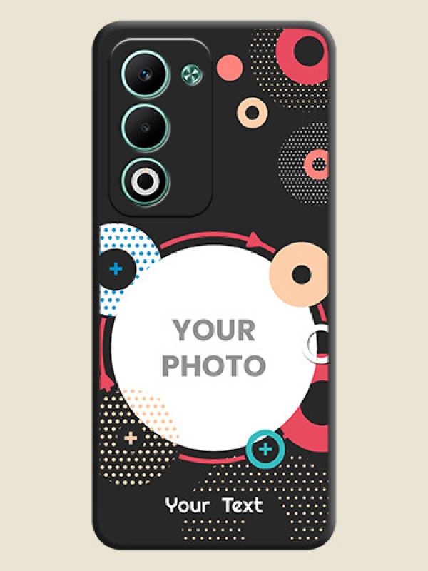 Custom Multicoloured Round Image On Space Black Custom Soft Matte Mobile Back Cover - Oppo A5 5G - alternate view