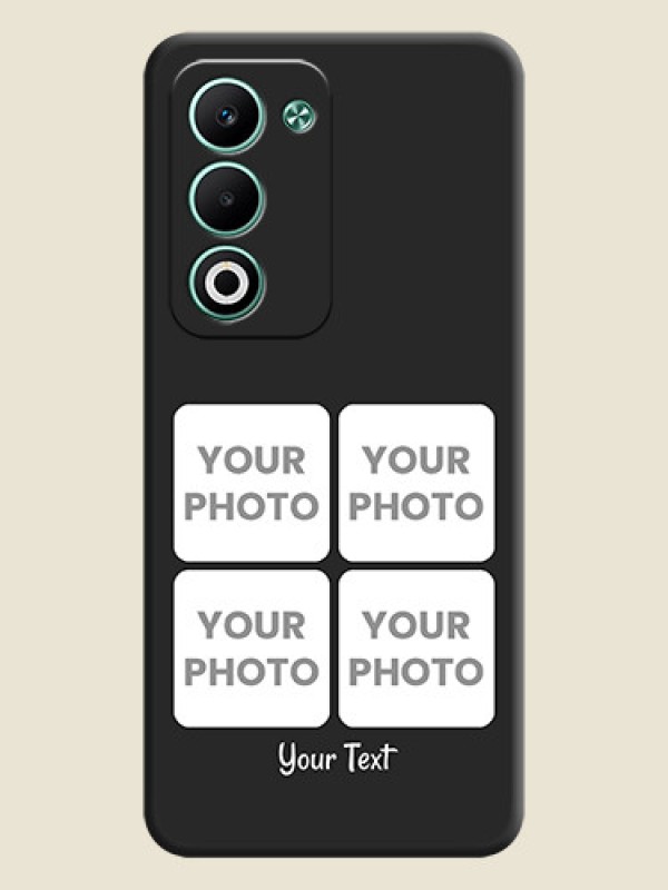 Custom Floral Art with 6 Image Holder on Photo On Space Black Custom Soft Matte Mobile Back Cover - Oppo A5 5G - alternate view