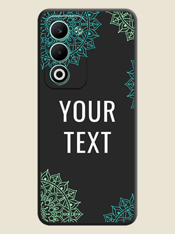 Custom Your Name with Floral Design On Space Black Custom Soft Matte Mobile Back Cover - Oppo A5 5G - alternate view