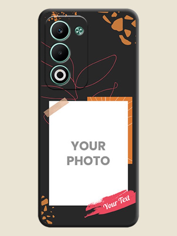 Custom Orange Photo Frame On Space Black Custom Soft Matte Mobile Back Cover - Oppo A5 5G - alternate view