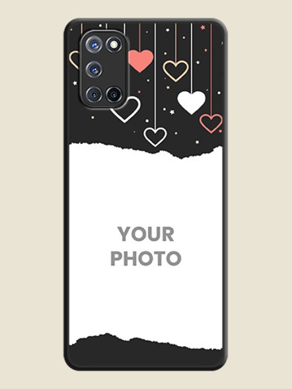Custom Love Hangings with Splash Wave Picture on Space Black Custom Soft Matte Phone Back Cover - Oppo A52 - alternate view