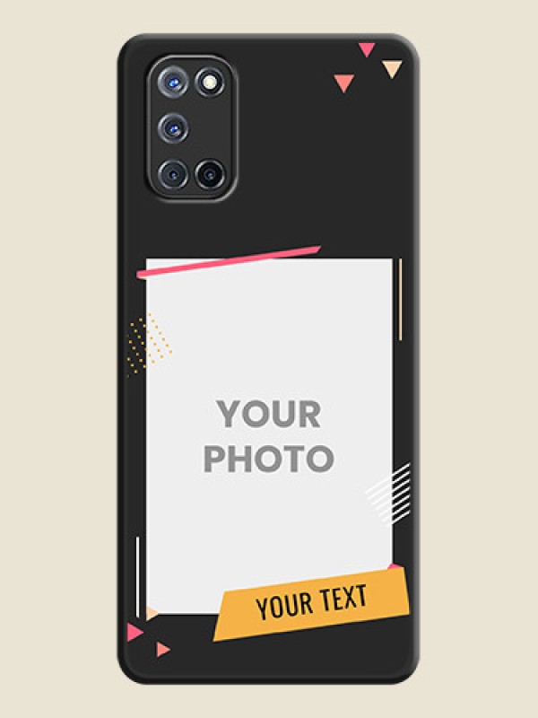 Custom Photo Frame with Triangle Small Dots on Photo on Space Black Soft Matte Back Cover - Oppo A52 - alternate view