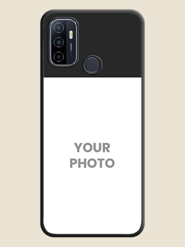 Custom Image Upload With Space Black Color On Custom Soft Matte Mobile Back Cover - Oppo A53 - alternate view