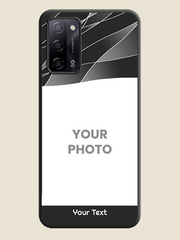 Custom Mixed Wave Lines on Photo on Space Black Soft Matte Mobile Cover - Oppo A53s 5G - alternate view