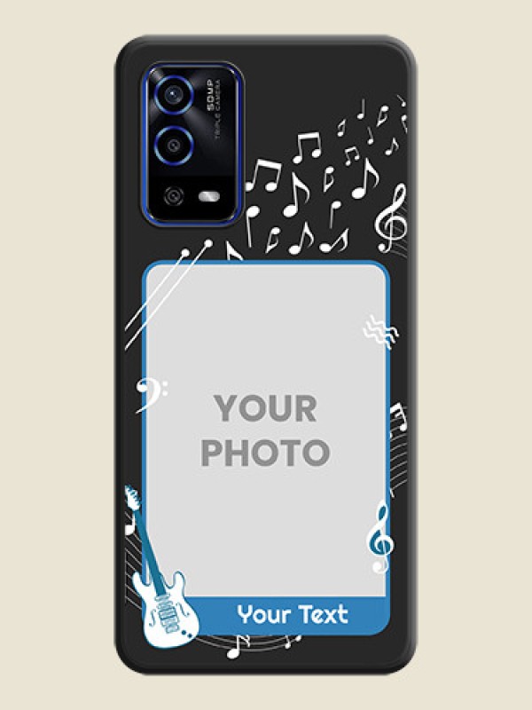 Custom Musical Theme Design with Text on Photo on Space Black Soft Matte Mobile Case - Oppo A55 - alternate view