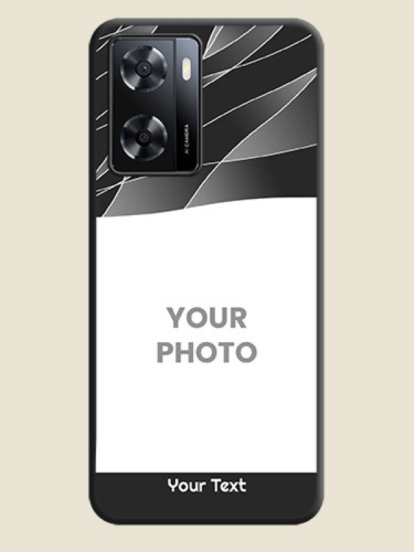 Custom Mixed Wave Lines on Photo on Space Black Soft Matte Mobile Cover - Oppo A57 2022 - alternate view