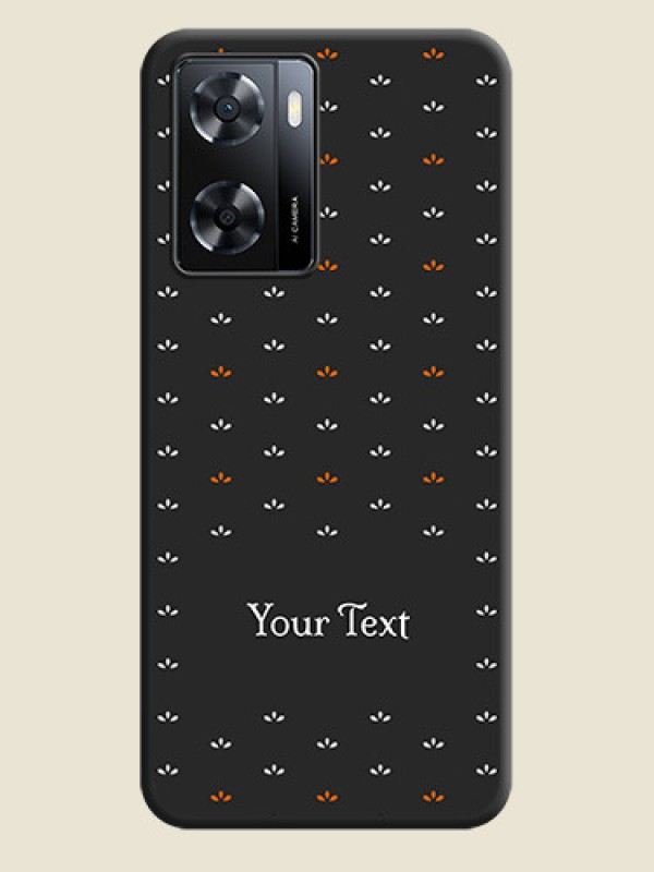 Custom Simple Pattern With Custom Text On Space Black Personalized Soft Matte Phone Covers -Oppo A57 2022 - alternate view