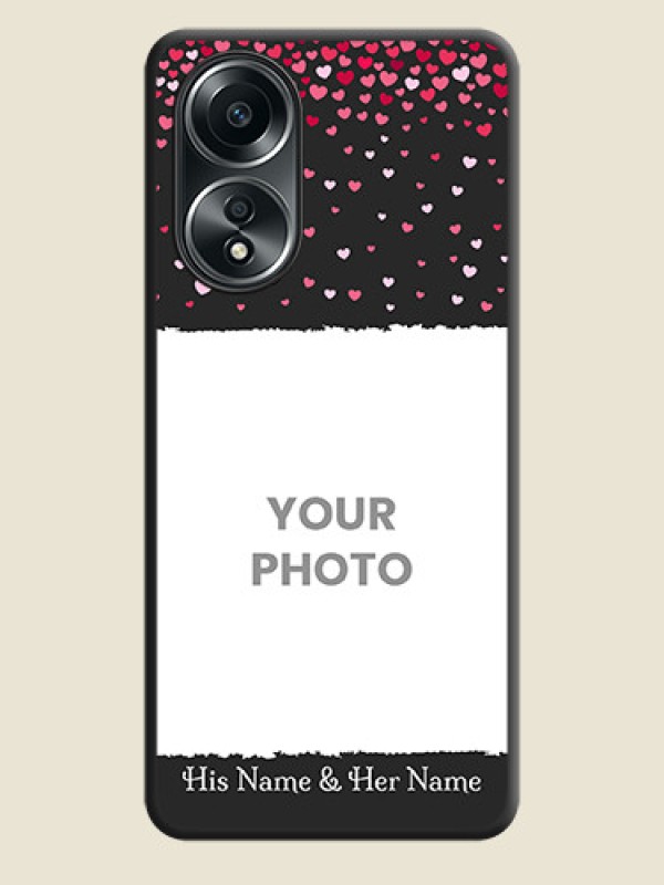 Custom Fall in Love with Your Partner - Photo on Space Black Soft Matte Phone Cover - Oppo A58 - alternate view