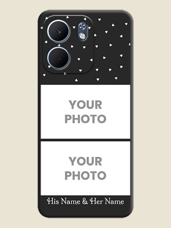 Custom Miniature Love Symbols with Name On Space Black Custom Soft Matte Mobile Back Cover - Oppo A5X 4G - alternate view