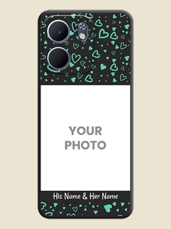 Custom Sea Green Indefinite Love Pattern on Photo On Space Black Custom Soft Matte Mobile Back Cover - Oppo A5X 4G - alternate view