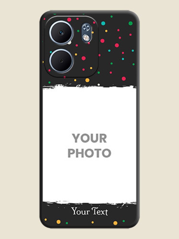 Custom Multicolor Dotted Pattern with Text On Space Black Custom Soft Matte Mobile Back Cover - Oppo A5X 4G - alternate view
