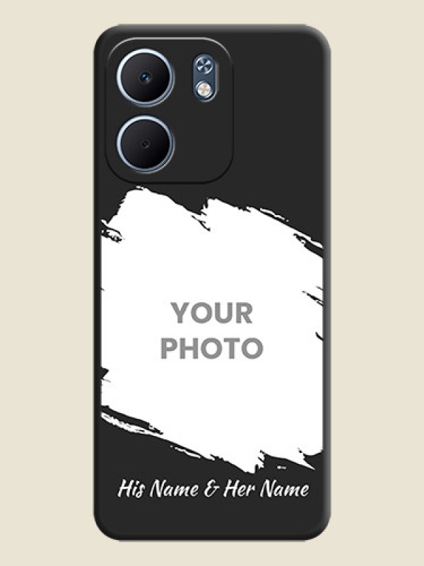 Custom Grunge Brush Strokes on Photo On Space Black Custom Soft Matte Mobile Back Cover - Oppo A5X 4G - alternate view