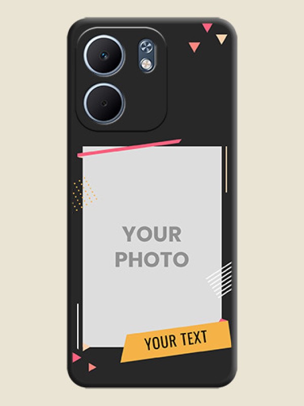 Custom Photo Frame with Triangle Small Dots on Photo On Space Black Custom Soft Matte Mobile Back Cover - Oppo A5x 5G - alternate view