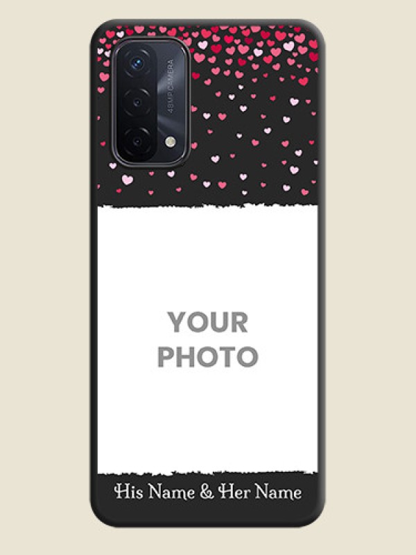 Custom Fall in Love with Your Partner  on Photo on Space Black Soft Matte Phone Cover - Oppo A74 5G - alternate view