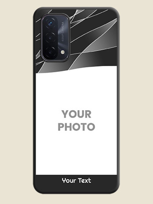 Custom Mixed Wave Lines on Photo on Space Black Soft Matte Mobile Cover - Oppo A74 5G - alternate view