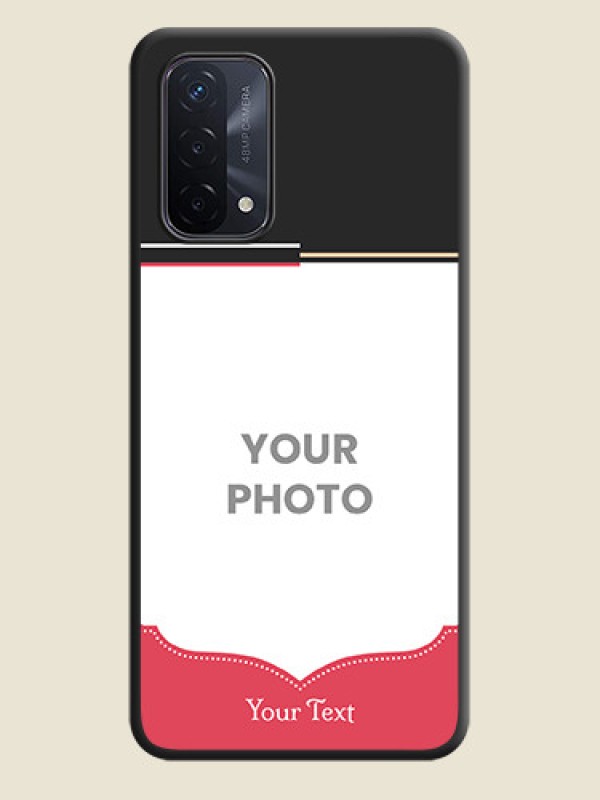 Custom Classic Plain Design with Name on Photo on Space Black Soft Matte Phone Cover - Oppo A74 5G - alternate view