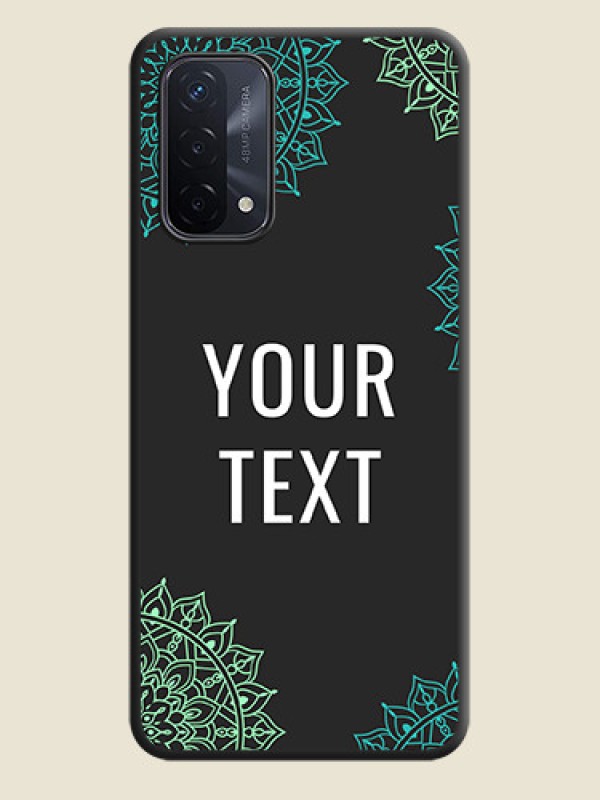 Custom Your Name with Floral Design on Space Black Custom Soft Matte Back Cover - Oppo A74 5G - alternate view