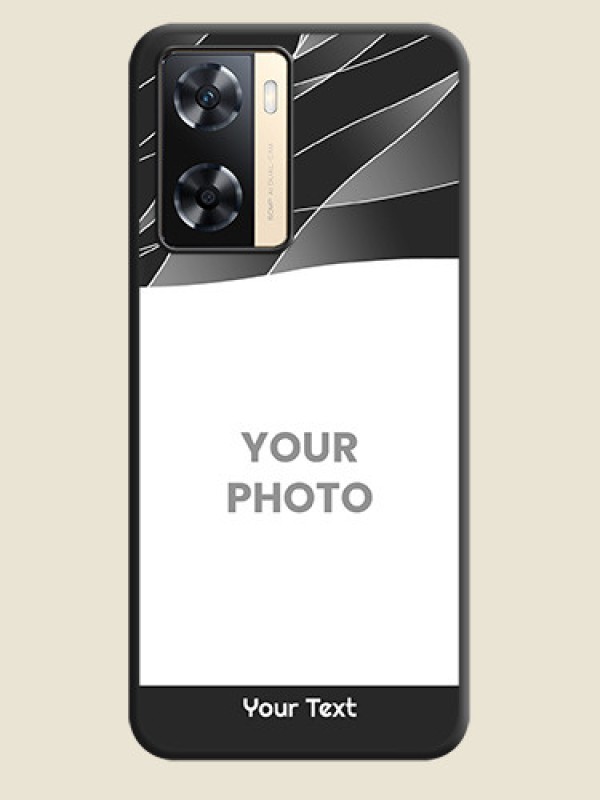 Custom Mixed Wave Lines on Photo on Space Black Soft Matte Mobile Cover - Oppo A77 4G - alternate view