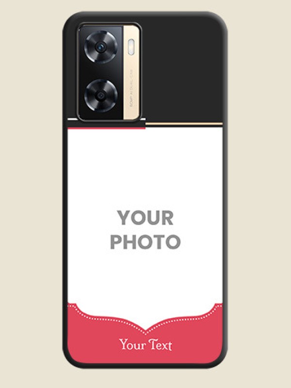 Custom Classic Plain Design with Name on Photo on Space Black Soft Matte Phone Cover - Oppo A77 4G - alternate view