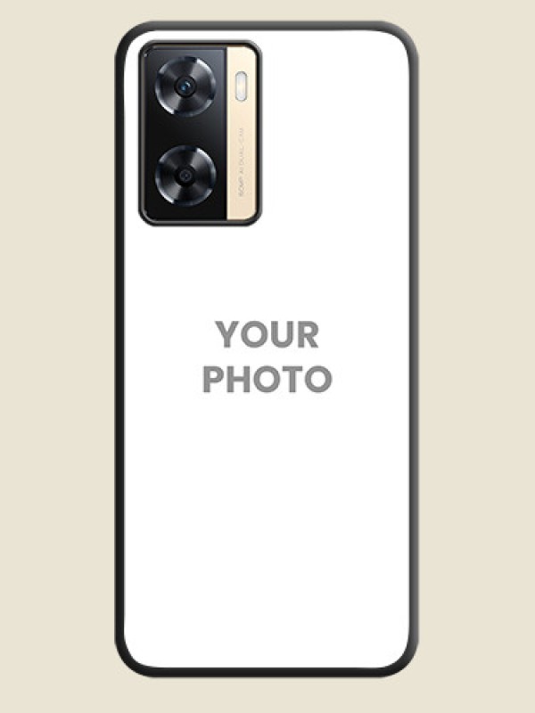Custom Full Single Pic Upload On Space Black Personalized Soft Matte Phone Covers -Oppo A77 4G - alternate view