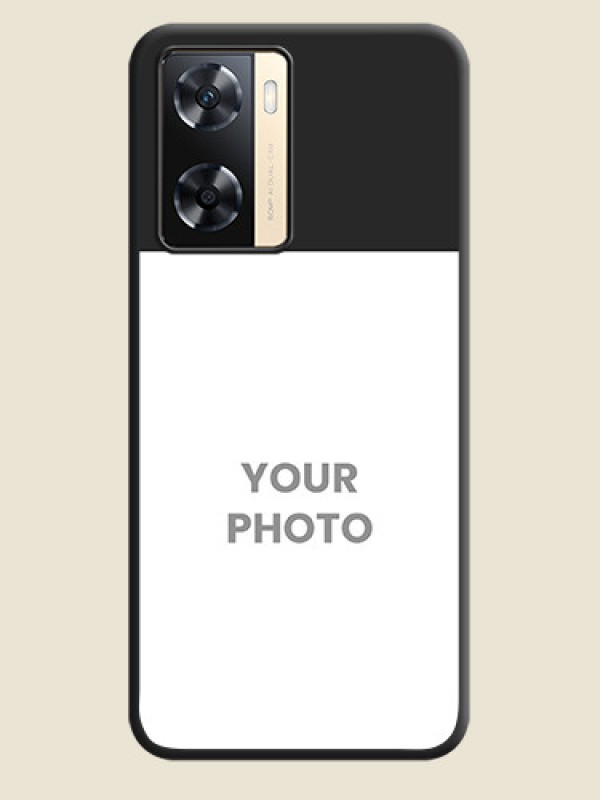 Custom Image Upload With Space Black Color On Custom Soft Matte Mobile Back Cover - Oppo A77 4G - alternate view