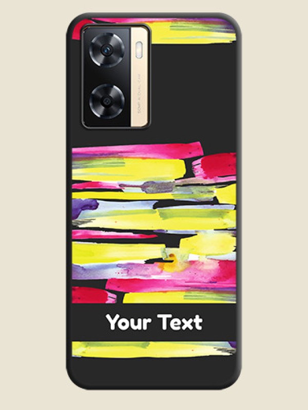 Custom Brush Coloured on Space Black Personalized Soft Matte Phone Covers - Oppo A77s - alternate view