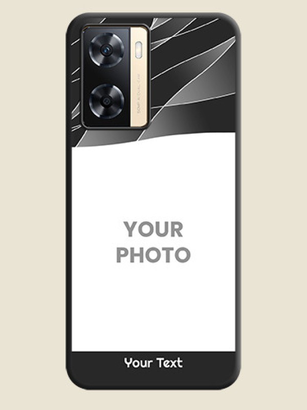 Custom Mixed Wave Lines on Photo on Space Black Soft Matte Mobile Cover - Oppo A77s - alternate view