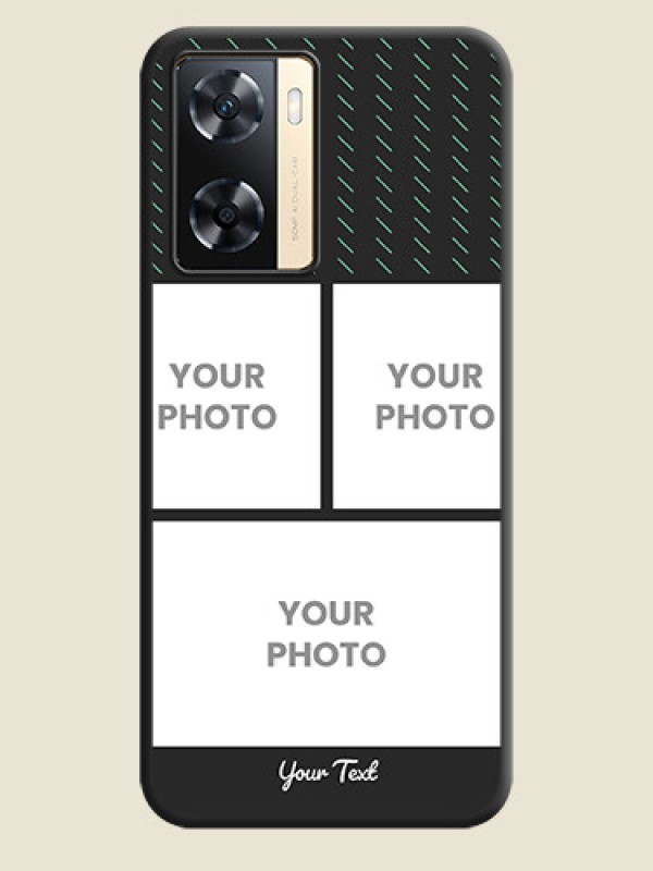 Custom Cross Dotted Pattern with 2 Image Holder  on Personalised Space Black Soft Matte Cases - Oppo A77s - alternate view