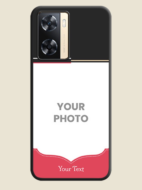 Custom Classic Plain Design with Name on Photo on Space Black Soft Matte Phone Cover - Oppo A77s - alternate view
