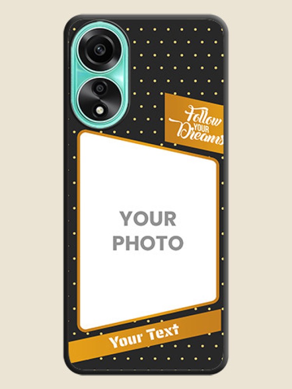Custom Follow Your Dreams with White Dots on Space Black Custom Soft Matte Phone Cases - Oppo A78 4G - alternate view